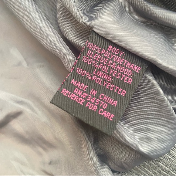 BSweet Faux Leather Grey Bomber Jacket Size XL - Picture 6 of 7